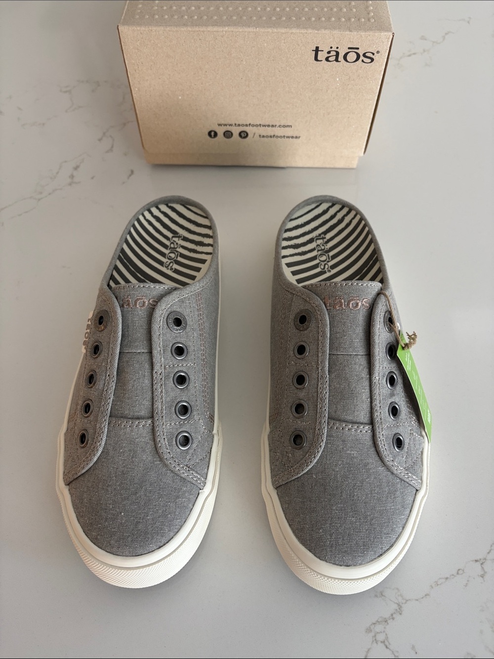 Taos Footwear Gray Slip-On Sneakers